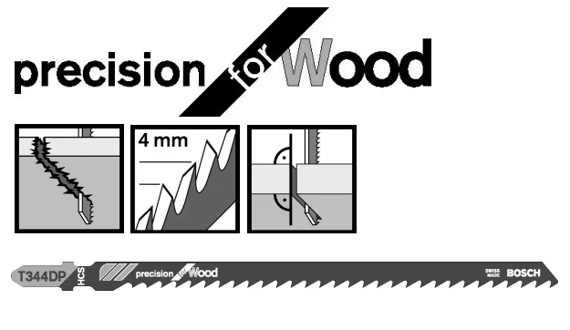 Lame de scie sauteuse BOSCH T 344 DP (lot de 5)